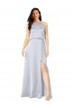Sleeveless Halter Neck Silky Satin Fog Long Formal Evening Dress Canada Clearance