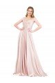 Sleeveless High Neck Satin Pink Long Formal Evening Dress Canada Clearance