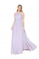Sleeveless High Neck Soft Chiffon Lilac Long Formal Evening Dress Canada Clearance