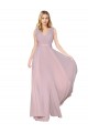 Sleeveless High Neck Soft Chiffon Primrose Long Formal Evening Dress Canada Clearance