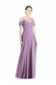 Sleeveless Spaghetti Straps Soft Chiffon Dark Lavender Long Semi Formal Evening Dress Canada Clearance