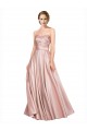 Sleeveless Strapless Stretch Satin Long Black Tie Evening Dress Canada Clearance