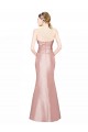Sleeveless Strapless Stretch Satin Long Formal Evening Dress Canada Clearance