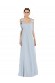 Sleeveless Sweetheart Soft Chiffon Sea Glass Long Semi Formal Evening Dress Canada Clearance
