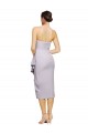 Sleeveless Strapless Stretch Crepe Arctic Lilac Cocktail Length High Low Evening Dress Canada Clearance