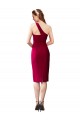 Sleeveless One Shoulder Stretch Crepe Black Cocktail Length Formal Evening Dress Canada Clearance