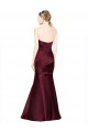 Sleeveless Sweetheart Satin Burgundy Long Formal Evening Dress Canada Clearance