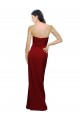 Sleeveless Sweetheart Stretch Crepe Burgundy Long Evening Dress Canada Clearance