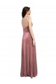 Sleeveless V-Neck Stretch Velvet Cinnamon Rose Long Formal Evening Dress Canada Clearance