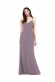 Sleeveless Sweetheart Soft Chiffon Dark Lavender Long Formal Evening Dress Canada Clearance