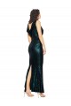 Sleeveless V-Neck Sequin Dark Green Long Evening Dress Canada Clearance