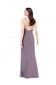 Sleeveless Sweetheart Soft Chiffon Dark Lavender Long Formal Evening Dress Canada Clearance