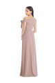 Sleeveless Off the Shoulder Stretch Crepe Dusty Pink Long Formal Evening Dress Canada Clearance