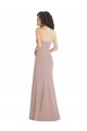 Sleeveless Strapless Stretch Crepe Dusty Pink Long Formal Dress Canada Clearance