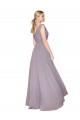 Sleeveless High Neck Soft Chiffon Dusty Rose Long Formal Evening Dress Canada Clearance