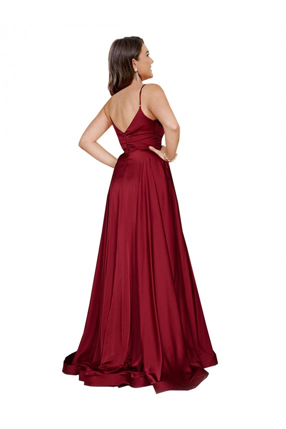 Sleeveless Sweetheart Silky Satin French Blue Long Black Tie Evening Dress Canada Clearance