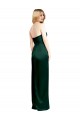 Sleeveless Strapless Stretch Satin Hunter Long Formal Evening Dress Canada Clearance