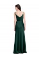 Sleeveless Cowl Neck Stretch Satin Hunter Long Black Tie Evening Dress Canada Clearance
