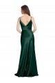 Sleeveless High Neck Stretch Satin Hunter Long Formal Evening Dress Canada Clearance