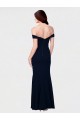 Sleeveless Off the Shoulder Stretch Crepe Ivory Long Formal Dress Canada Clearance