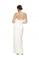 Sleeveless High Neck Stretch Satin Ivory Long Formal Evening Dress Canada Clearance