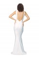 Sleeveless High Neck Stretch Crepe Ivory Long Formal Evening Dress Canada Clearance