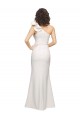 Sleeveless One Shoulder Stretch Crepe Ivory Long Formal Evening Dress Canada Clearance