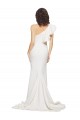 Sleeveless One Shoulder Stretch Crepe Ivory Sweep Train Semi Formal Evening Dress Canada Clearance