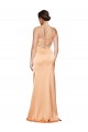 Sleeveless One Shoulder Stretch Satin Light Copper Long Formal Evening Dress Canada Clearance