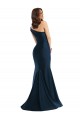 Sleeveless One Shoulder Silky Satin Light Sky Blue Long Formal Evening Dress Canada Clearance