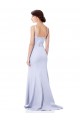 Sleeveless High Neck Stretch Crepe Light Sky Blue Long Evening Dress Canada Clearance