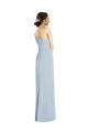 Sleeveless Off the Shoulder Stretch Crepe Light Sky Blue Long Formal Evening Dress Canada Clearance