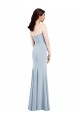 Sleeveless Strapless Stretch Crepe Light Sky Blue Long Evening Dress Canada Clearance