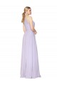 Sleeveless High Neck Soft Chiffon Lilac Long Formal Evening Dress Canada Clearance