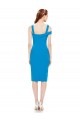Sleeveless Stretch Crepe Cocktail Length Formal Evening Dress Canada Clearance