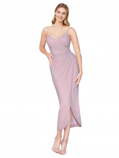 Sleeveless High Neck Soft Chiffon Primrose Knee Length High Low Evening Dress Canada Clearance