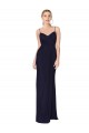 Sleeveless High Neck Soft Chiffon Dark Navy Mermaid Long Evening Dress Canada Clearance