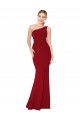 Sleeveless High Neck Stretch Crepe Burgundy Long Formal Evening Dress Canada Clearance