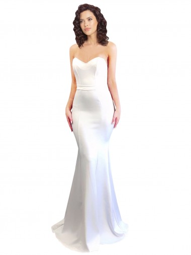 Sleeveless High Neck Stretch Crepe White Long Formal Evening Dress Canada Clearance