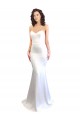 Sleeveless High Neck Stretch Crepe White Long Formal Evening Dress Canada Clearance