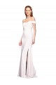 Sleeveless Off the Shoulder Stretch Crepe White Long Formal Dress Canada Clearance