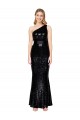 Sleeveless One Shoulder Sequin Black Long Formal Evening Dress Canada Clearance