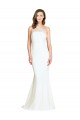 Sleeveless One Shoulder Stretch Crepe & Tulle Ivory Sweep Train Formal Evening Dress Canada Clearance