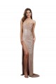 Sleeveless Scoop Neck Sequin Champagne Long Formal Evening Dress Canada Clearance