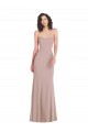 Sleeveless Strapless Stretch Crepe Dusty Pink Long Formal Dress Canada Clearance