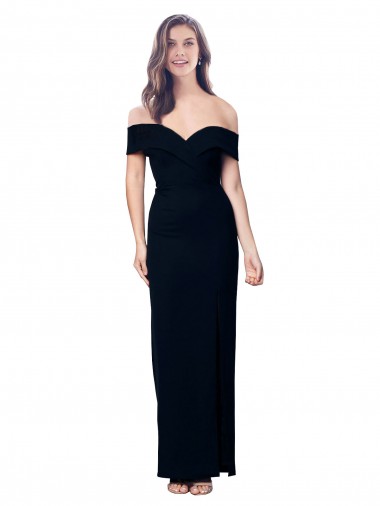 Sleeveless Sweetheart Stretch Crepe Black Long Formal Dress Canada Clearance