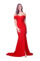 Sleeveless Sweetheart Stretch Crepe Red Long Evening Dress Canada Clearance
