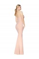 Sleeveless High Neck Stretch Crepe Nude Long Formal Dress Canada Clearance