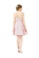 Sleeveless Sweetheart Satin Pink Knee Length Evening Dress Canada Clearance