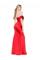 Sleeveless High Neck Stretch Satin Red Long Formal Evening Dress Canada Clearance